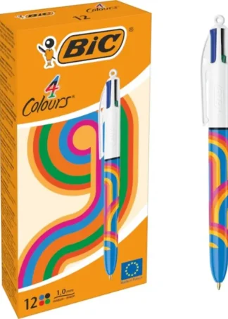 C/12 BOLIGRAFO 4 COLORES DECORADOS TIEDYE PUNTA 1MM