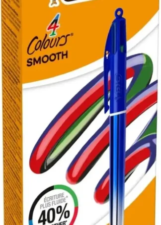 C/12 BOLIGRAFOS BIC 4 COLORES SMOOTH GRADIENT AZUL 1MM