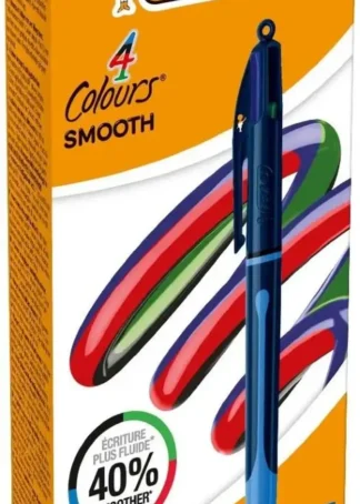 C/12 BOLIGRAFOS BIC 4 COLORES SMOOTH DROP PUNTA 1MM