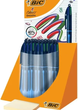 EXP 30 BOLIGRAFOS BIC 4 COLORES SMOOTH DROP PUNTA 1MM