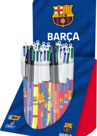EXP 30 BOLIGRAFOS BIC 4 COLORES F.C. BARCELONA PUNTA 1MM