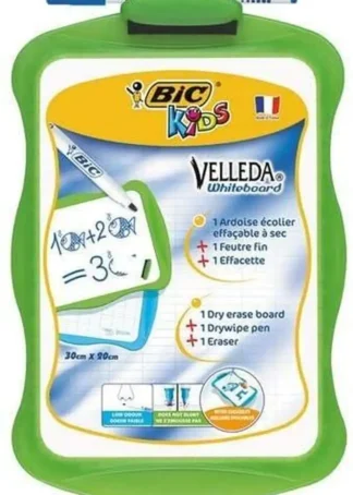 PIZARRA BLANCA VELLEDA 20X31CM CON ROTULADOR Y BORRADOR
