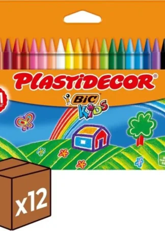 (PACK 12U.) ESTUCHE 24 CERAS PLASTIDECOR