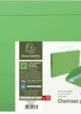 PAQ/10 SUBCARPETA CON BOLSA A4 COLOR VERDE SERIE FOREVER