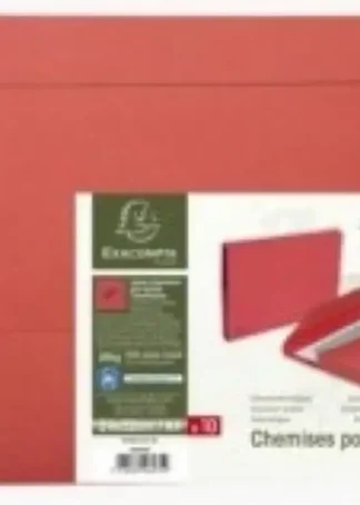 PAQ/10 SUBCARPETA CON BOLSA A4 COLOR ROJO SERIE FOREVER