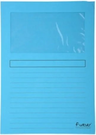 PAQ/25 SUBCARPETAS A4 CON VENTANA 120G COLOR AZUL