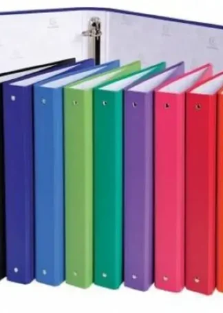 C/10 CARPETA A4 4 ANILLAS 30MM CARTON FORRADO COL. PASTEL