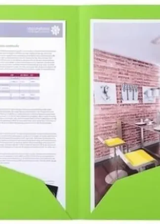 PAQ/25 SUBCARPETAS DOBLE BOLSILLO A4 210G COLOR MENTA