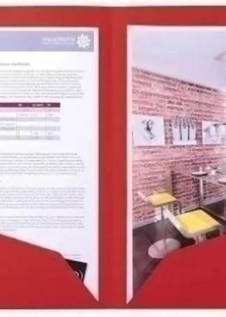 PAQ/25 SUBCARPETAS DOBLE BOLSILLO A4 210G COLOR ROJOCARDEN