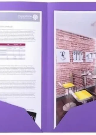 PAQ/25 SUBCARPETAS DOBLE BOLSILLO A4 210G COLOR VIOLETA