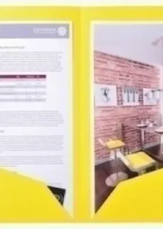 PAQ/25 SUBCARPETAS DOBLE BOLSILLO A4 210G COLOR AMARILLO