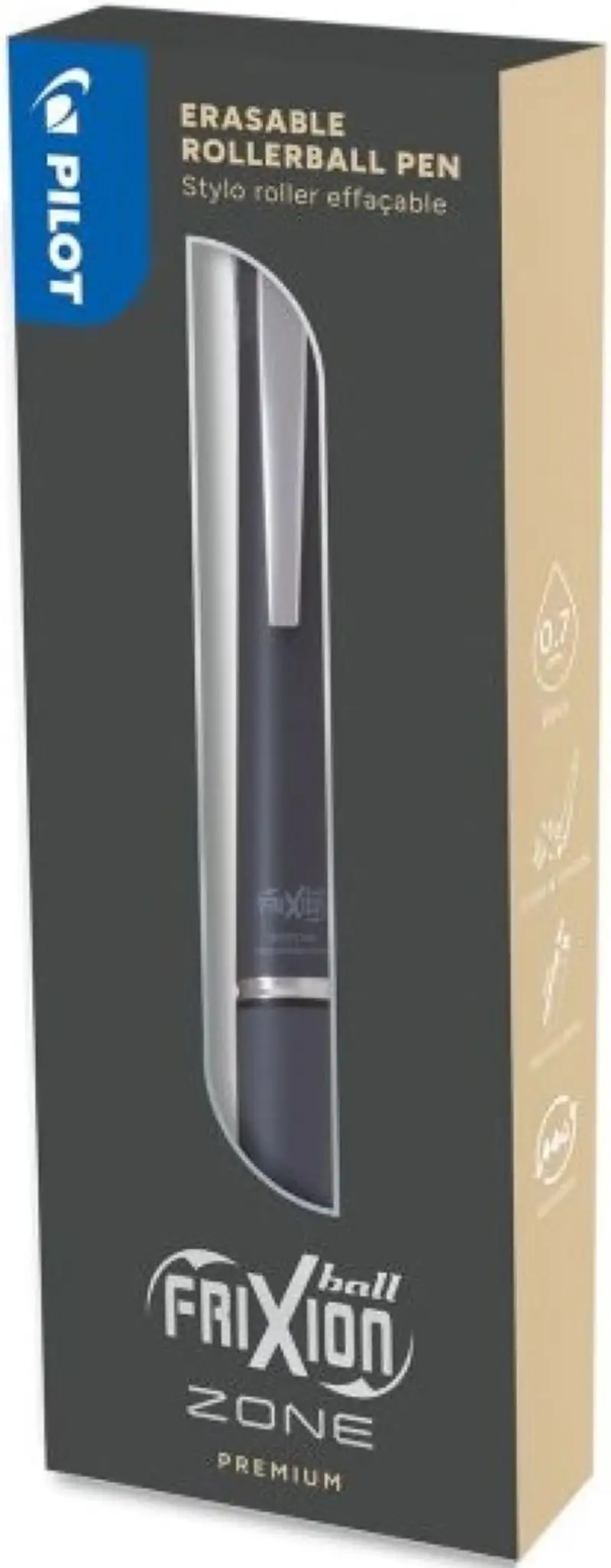 BOLIGRAFO FRIXION CLICKER ZONE 1MM COLOR GRIS