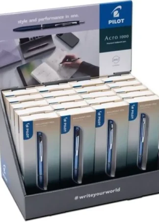 EXP 20 BOLIGRAFOS PILOT ACRO 1000 COLORES SURTIDOS