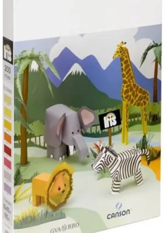 CAJA EXPOSITOR 200 CARTULINAS IRIS 50X65 185G. 8 COLORES A