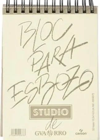BLOC ESPIRAL DE ESBOZO STUDIO 10,5X14,8 50H 90G GRANO FINO