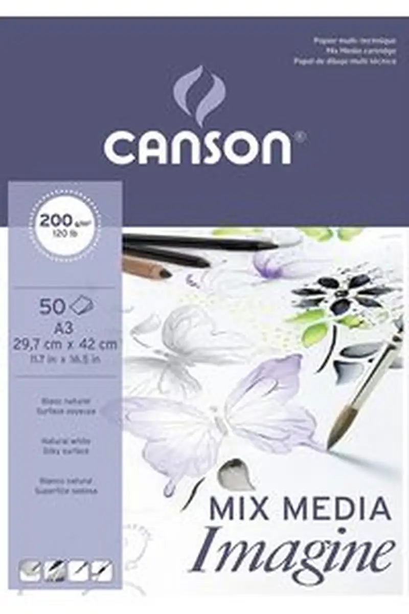 BLOC DIBUJO CANSON IMAGINE A3 50H 200G. COMIC Y MANGA