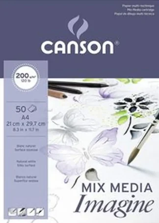 BLOC DIBUJO CANSON IMAGINE A4 50H 200G. COMIC Y MANGA