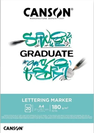 BLOC ENCOLADO A4 20H 180G MARKER LETTERING CANSON