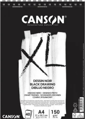 BLOC ESPIRAL MICROPERF. DESSIN NOIR XL A4 40H 150G.