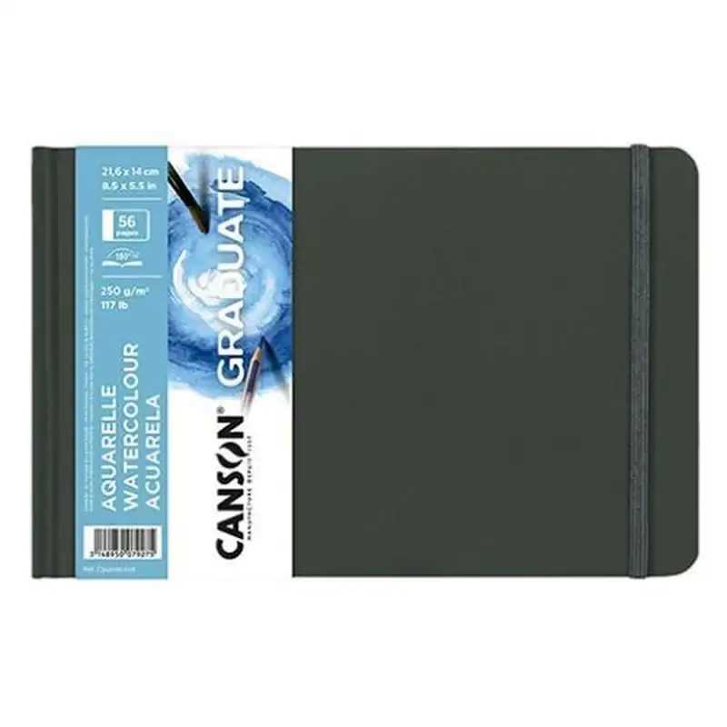 CUADERNO CANSON GRADUATE ACUARELA 21,6X27,9 28H 250G G.FINO