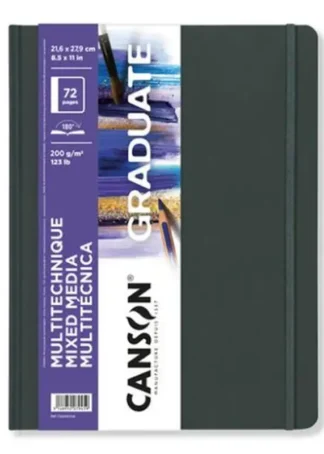 CUADERNO CANSON MIX MEDIA BLANCO 21,6X27,9 36H 200G G. FINO