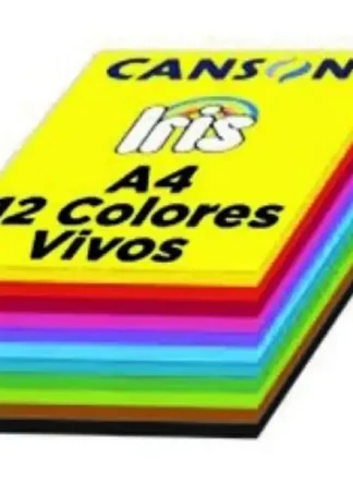 PAQ/120 CARTULINAS IRIS A4 185G. SURTIDO COLORES VIVOS