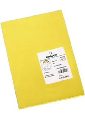 PAQ/50 CARTULINAS IRIS A4 185G. AMARILLO CANARIO