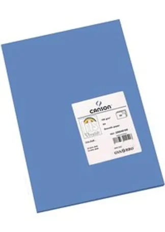 PAQ/50 CARTULINAS IRIS A4 185G. AZUL MAR