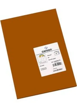 PAQ/50 CARTULINAS IRIS A4 185G. CHOCOLATE