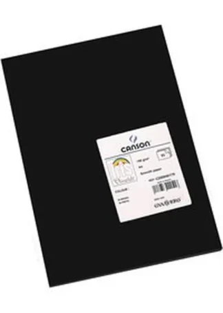 PAQ/50 CARTULINAS IRIS A4 185G. NEGRO