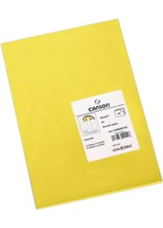 PAQ/50 CARTULINAS IRIS A3 185G. AMARILLO CANARIO