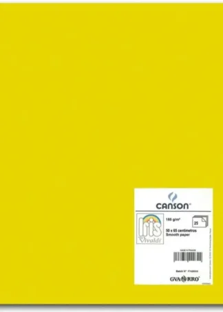 PAQ/25 CARTULINAS IRIS 50X65 185G. GUALDA