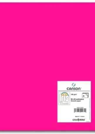 PAQ/25 CARTULINAS IRIS 50X65 185G. FUCSIA