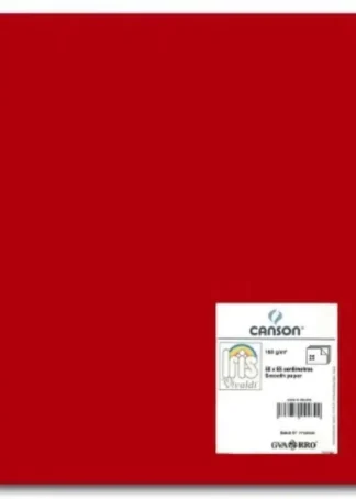 PAQ/25 CARTULINAS IRIS 50X65 185G. GRANATE