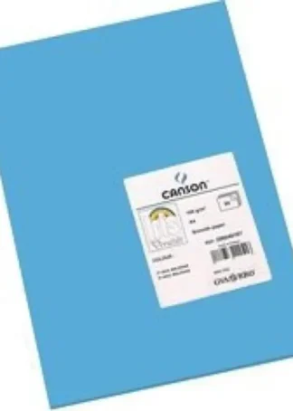 PAQ/25 CARTULINAS IRIS 50X65 185G. AZUL MALDIVAS