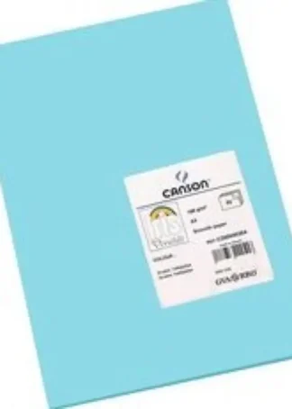 PAQ/25 CARTULINAS IRIS 50X65 185G. AZUL TURQUESA