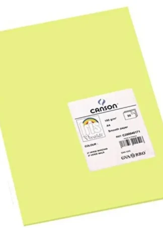 PAQ/25 CARTULINAS IRIS 50X65 185G. VERDE MANZANA