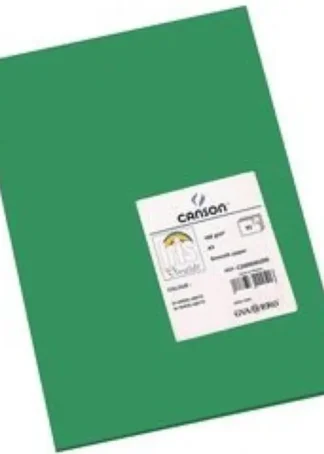 PAQ/25 CARTULINAS IRIS 50X65 185G. VERDE ABETO