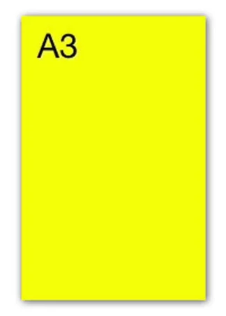 PAQ/50 CARTULINAS IRIS A3 250G. AMARILLO FLUORESCENTE