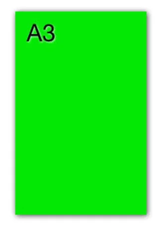 PAQ/50 CARTULINAS IRIS A3 250G. VERDE FLUORESCENTE