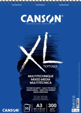 BLOC ESPIRAL MICROPERF. XL MIX MEDIA A3 30H 300G TEXTURADO