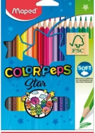 ESTUCHE 18 LAPICES DE COLORES COLOR'PEPS MAPED