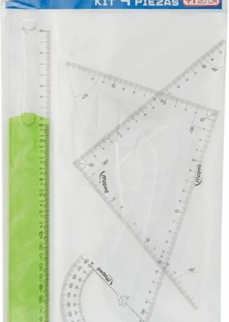 ESTUCHE DE DIBUJO 4 PIEZAS + 1 REGLA 20CM MAPED