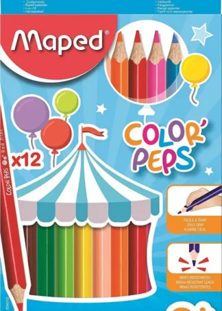 ESTUCHE 12 LAPICES DE COLORES COLOR'PEPS JUMBO FSC