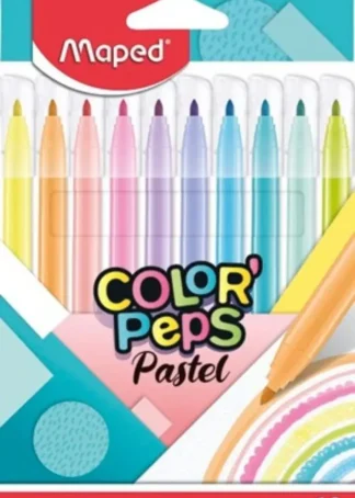 ESTUCHE 10 ROTULADORES COLOR'PEPS PASTEL MAPED