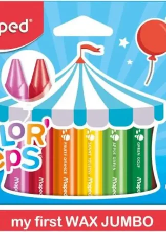 ESTUCHE 12 CERAS COLOR'PEPS JUMBO CRAYON SURTIDOS