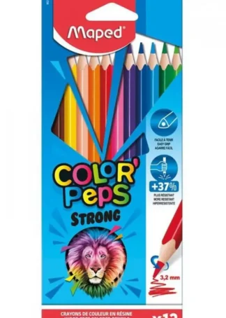 ESTUCHE 18 LAPICES DE COLORES COLOR'PEPS STRONG MAPED
