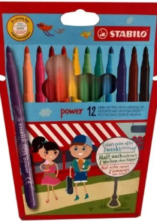 ESTUCHE 12 ROTULADORES STABILO POWER PUNTA 2MM