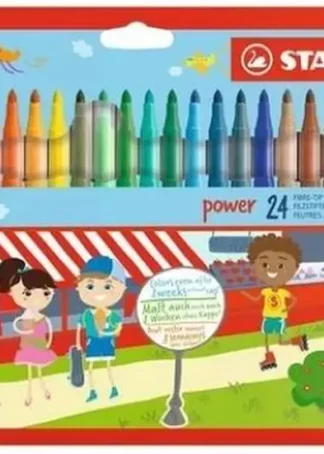 ESTUCHE 24 ROTULADORES STABILO POWER PUNTA 2MM