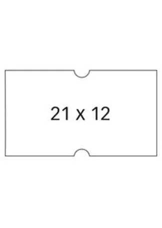 PAQ/6 ROLLOS DE 1000 ETIQUETAS BLANCAS 21X12MM PERMANENTE